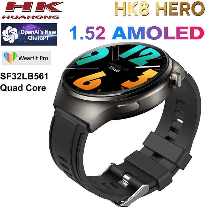 HK8 Hero ChatGPT 1.52 AMOLED  Ʈ ġ ħ NFC  ȭ ,  ɹڼ  ȭ, AI  Ʈġ